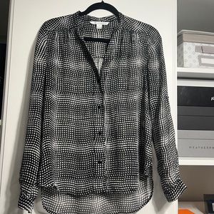 Diane Von Furstenberg, Size 4, airy silk, black and white